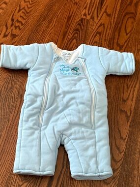 Baby Merlin’s Magic Sleepsuit Light Blue Baby One-Piece sleep suit